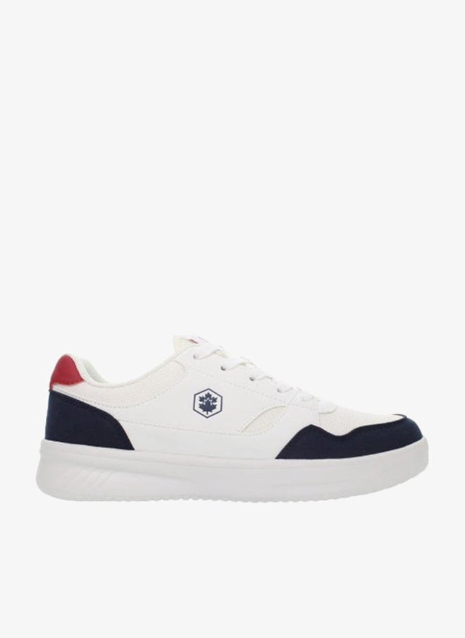 LUMBERJACK Men’s White / Navy Red Low‑Top Casual Sneakers – Lightweight Comfortable Daily Trainer - Image 1