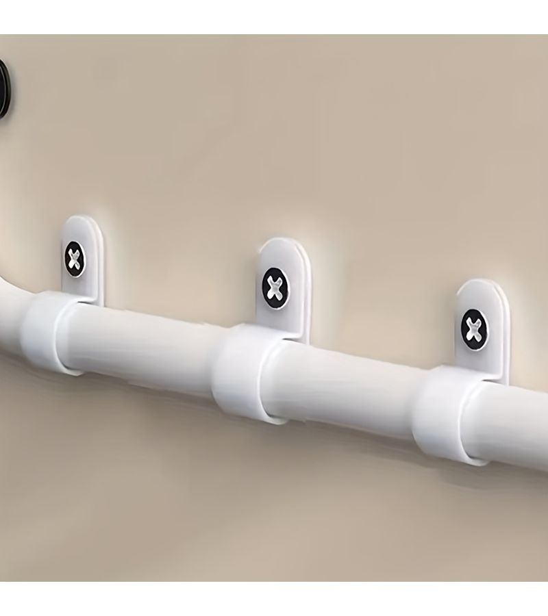 160 White R Type Cable Clips With Screws Easy Install Durable Wire Organizer Home Outdoor - Image 3