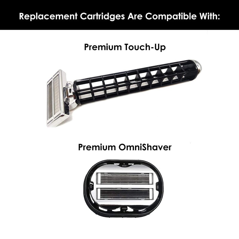 OmniShaver 6 Pack Premium Omnishaver Replacement Cartridge Refill Kit with One Blade Removal Tool - An Alternative to Disposable, Self Cleans & Strops During Use - Durable Smooth & Comfortable 24 Cartridges - Image 2