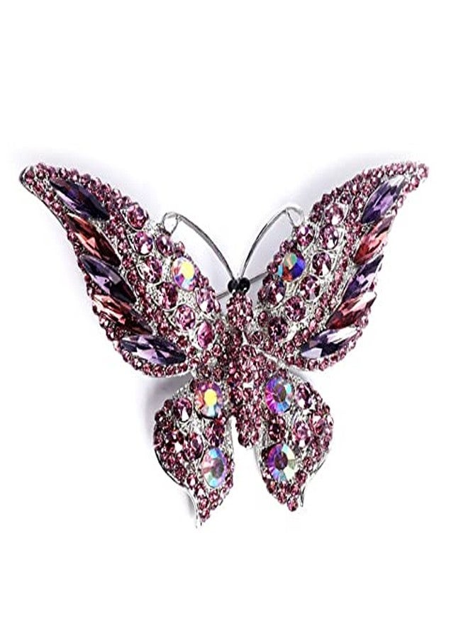 DSADKI Variety Styles Butterfly Brooch - Multi-Color Rhinestone Crystal Brooch Pin Cute Butterfly Shape Corsages Brooches Decoration Gift for Women Girls (STY6) - Image 1