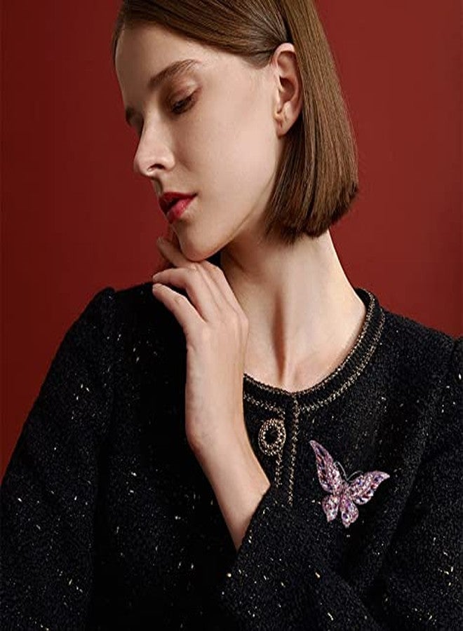 DSADKI Variety Styles Butterfly Brooch - Multi-Color Rhinestone Crystal Brooch Pin Cute Butterfly Shape Corsages Brooches Decoration Gift for Women Girls (STY6) - Image 5