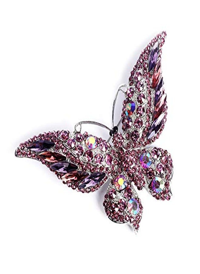 DSADKI Variety Styles Butterfly Brooch - Multi-Color Rhinestone Crystal Brooch Pin Cute Butterfly Shape Corsages Brooches Decoration Gift for Women Girls (STY6) - Image 2