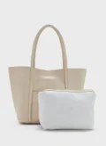 ELLA Croc Effect Shiny Tote Bag