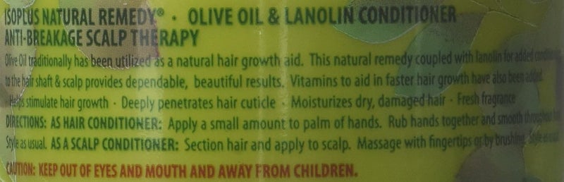 Isoplus Natural Remedy Olive Oil/Lanolin Conditioner 375 Ounces  Pack Quantity: 1 - Image 2