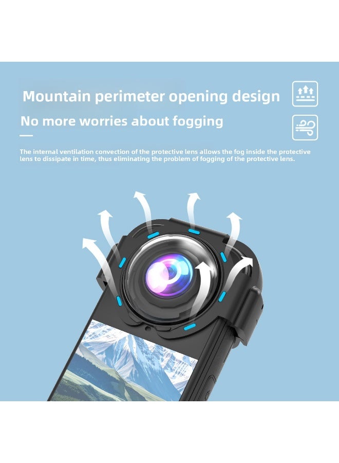 Compatible with Insta360 X4 Air – Snap-On 9H Tempered Glass Lens Protector with 98% Light Transmission, Anti-Fog and Hydrophobic Coating - Image 4