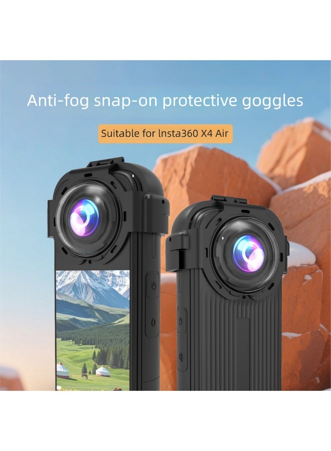 Compatible with Insta360 X4 Air – Snap-On 9H Tempered Glass Lens Protector with 98% Light Transmission, Anti-Fog and Hydrophobic Coating - Image 2
