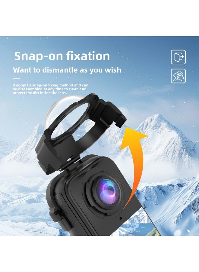 Compatible with Insta360 X4 Air – Snap-On 9H Tempered Glass Lens Protector with 98% Light Transmission, Anti-Fog and Hydrophobic Coating - Image 5