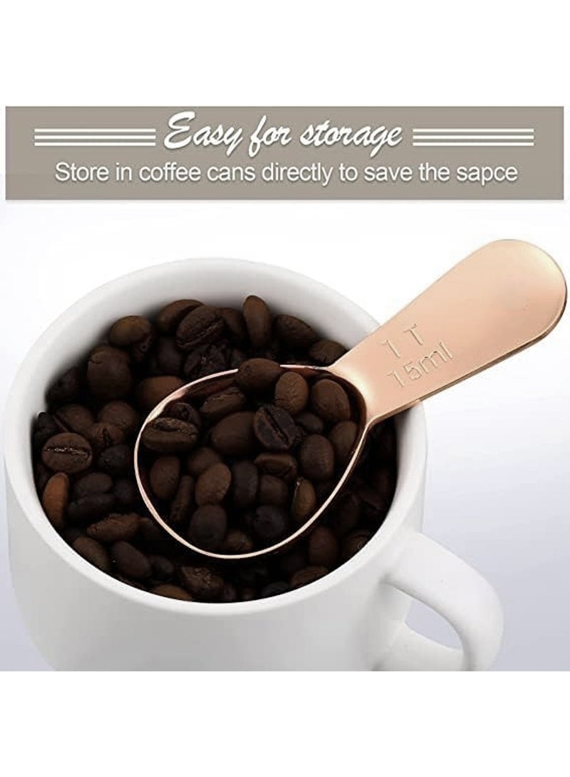 3 Pieces 15ML Tablespoon,Coffee Scoop Stainless Steel Coffee Scoops Short Handle Tablespoon Measuring Spoons for Coffee Tea Sugar Food Seasoning Spoon Milk Powder Tea Spoon  - Image 4