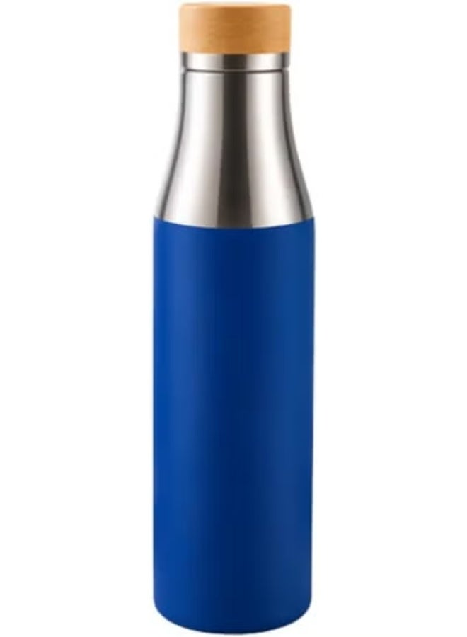 HXD Zoomlion Sustainable Stainless Steel Water Bottle with Bamboo Lid and Silicone Sleeve – Eco-Friendly Reusable Insulated Sports Bottle for Travel, Gym, Office & Outdoor Use - Image 1