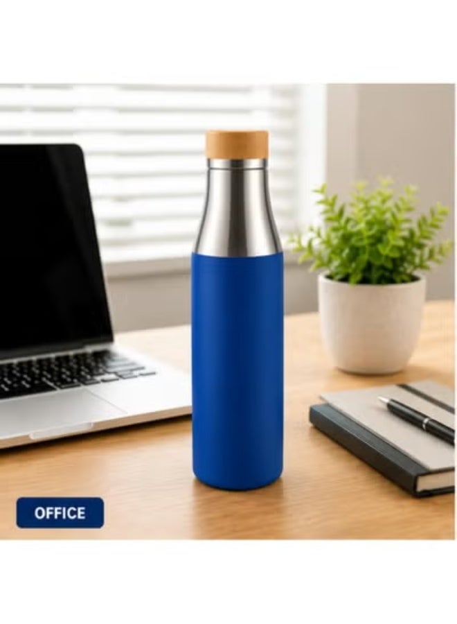 HXD Zoomlion Sustainable Stainless Steel Water Bottle with Bamboo Lid and Silicone Sleeve – Eco-Friendly Reusable Insulated Sports Bottle for Travel, Gym, Office & Outdoor Use - Image 4