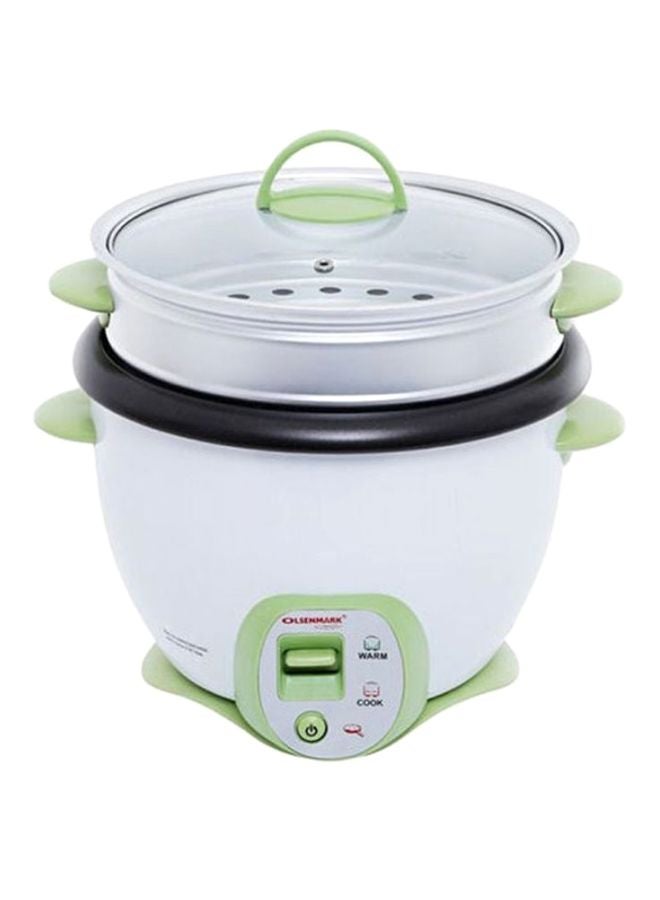 Olsenmark Electric Rice And Curry Cooker 1.8 L 650 W OMRC2117N White/Green/Clear - Image 1
