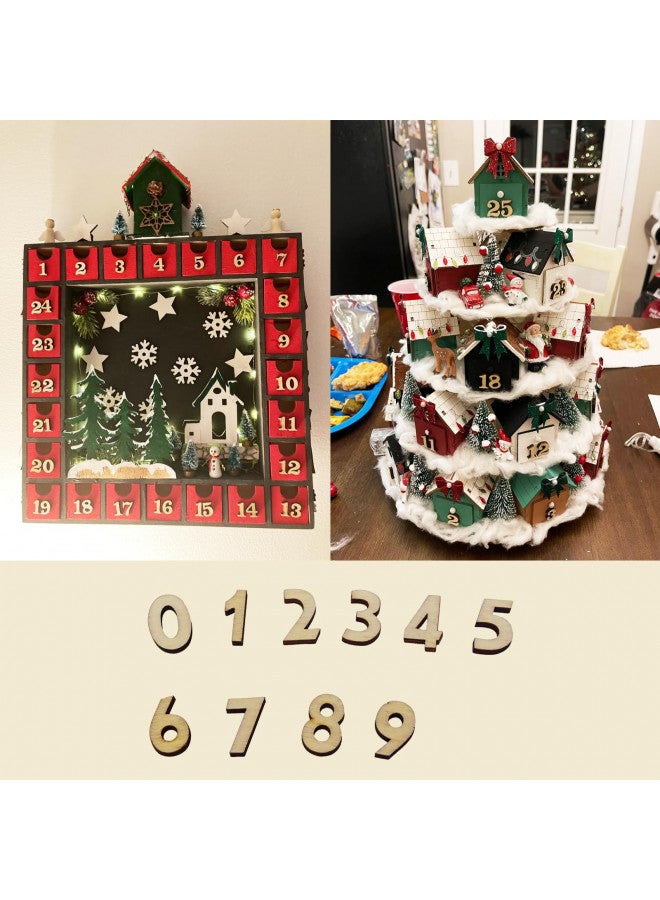 Honbay 100PCS 15mm/0.6inch Natural Wooden Numbers for DIY Crafts, 0-9, 10PCS for Each - Image 2