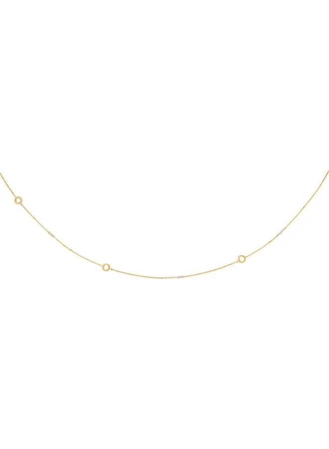 شيروتي 1881 Erika Gold Plated Stainless Steel Chain Necklace for Women 700mm
