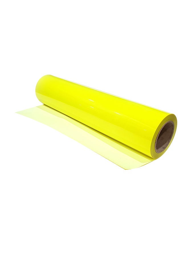 NIBEMINENT Heat Transfer Vinyl And PU Holograph Sticker Neon Yellow - Image 1