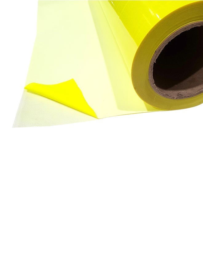 NIBEMINENT Heat Transfer Vinyl And PU Holograph Sticker Neon Yellow - Image 2