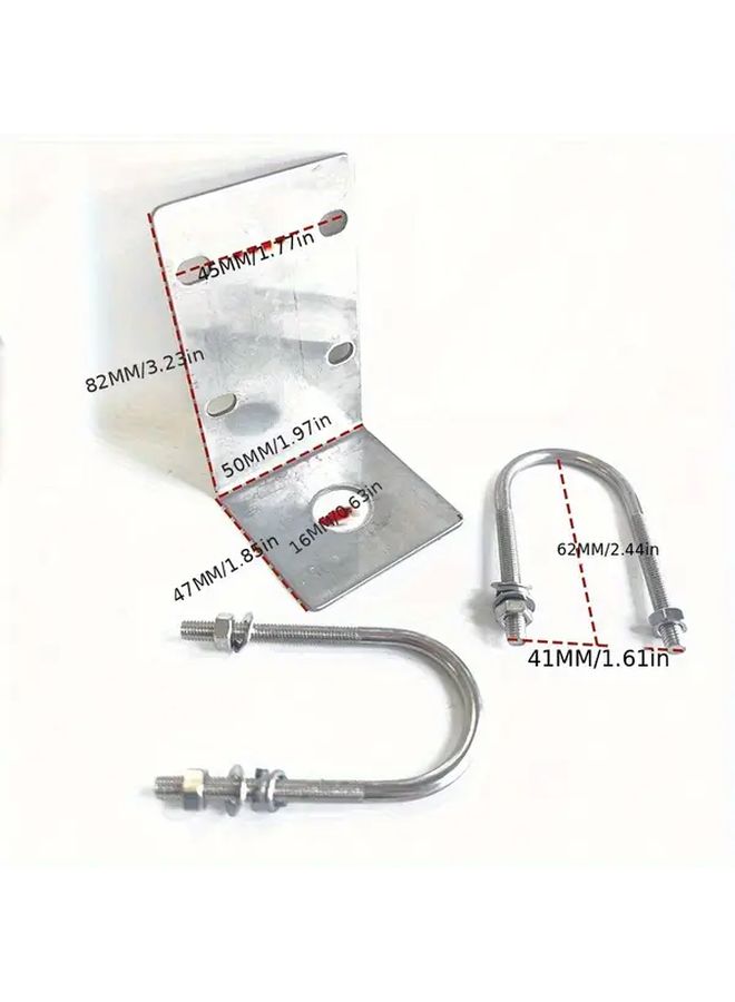 Heavy Duty Car Antenna Mounting Bracket Adjustable Clamp with Screw Holes for Vehicle Roof Balcony Parking Lot Compatible with Most Cars Trucks RVs Boats Secure Antenna Holder for Radio Reception Emergency Communication Easy Installation Outdoor Use Compact Design High Strength Material Pack of 1 - Image 2