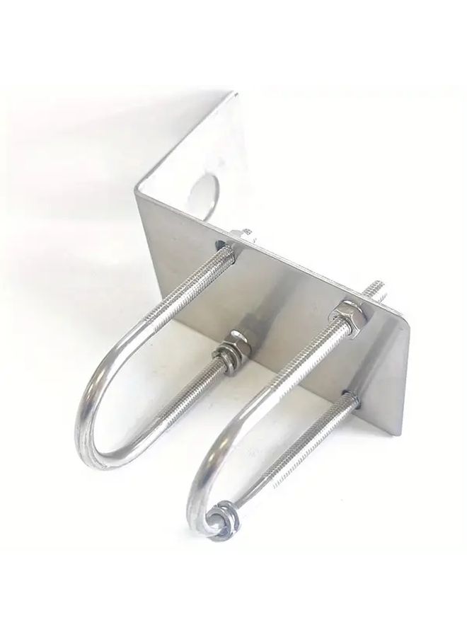 Heavy Duty Car Antenna Mounting Bracket Adjustable Clamp with Screw Holes for Vehicle Roof Balcony Parking Lot Compatible with Most Cars Trucks RVs Boats Secure Antenna Holder for Radio Reception Emergency Communication Easy Installation Outdoor Use Compact Design High Strength Material Pack of 1 - Image 1