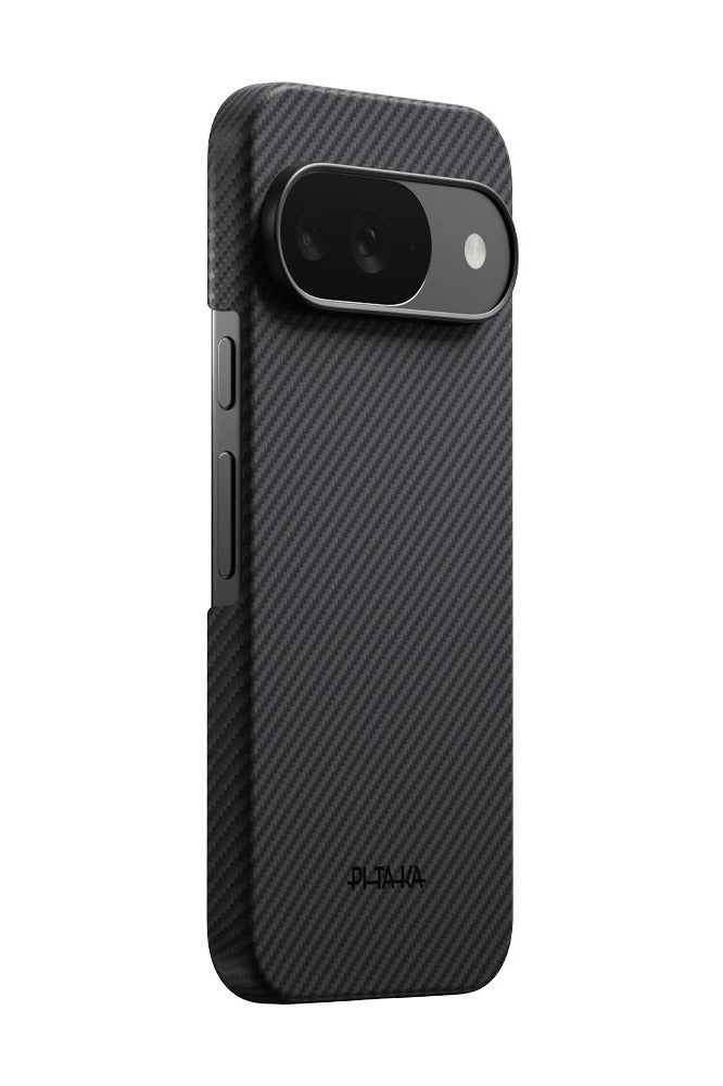 PITAKA غطاء PItaka لجهاز Google Pixel 10، غطاء رقيق وخفيف لجهاز Pixel Fold مع MagSafe، مصنوع من ألياف الأراميد [MagEZ Case 5 - نسج مدمج أسود/رمادي] (Pixel 10 Pro/ Pixel 10) - Image 3