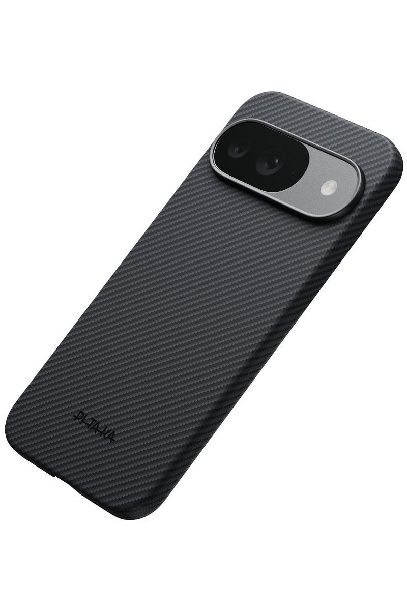 PITAKA غطاء PItaka لجهاز Google Pixel 10، غطاء رقيق وخفيف لجهاز Pixel Fold مع MagSafe، مصنوع من ألياف الأراميد [MagEZ Case 5 - نسج مدمج أسود/رمادي] (Pixel 10 Pro/ Pixel 10) - Image 5