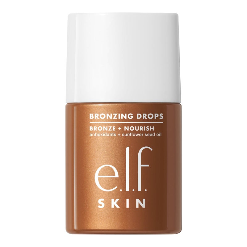 elf e.l.f. SKIN Bronzing Drops, Liquid Bronzer For Face & Skin, Creates A Sun-Kissed Glow, Infused With Vitamin E, Vegan & Cruelty-Free, Copper Gold - Image 1