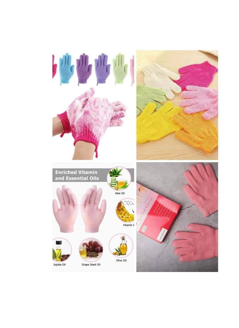 Generic - Reusable Spa Gel Gloves, Moisturizing Whitening Exfoliating Hand Gloves, Random Color - Image 1