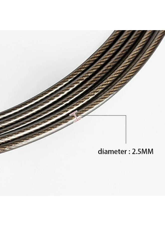 كيوشوب حبل قفز احترافي قابل للتعديل بسلك ستيل ومقابض معدنية – Speed Jump Rope ببيرنج مزدوج 360° – حبل نط سريع للكارديو وحرق الدهون وتمارين اللياقة - Image 5