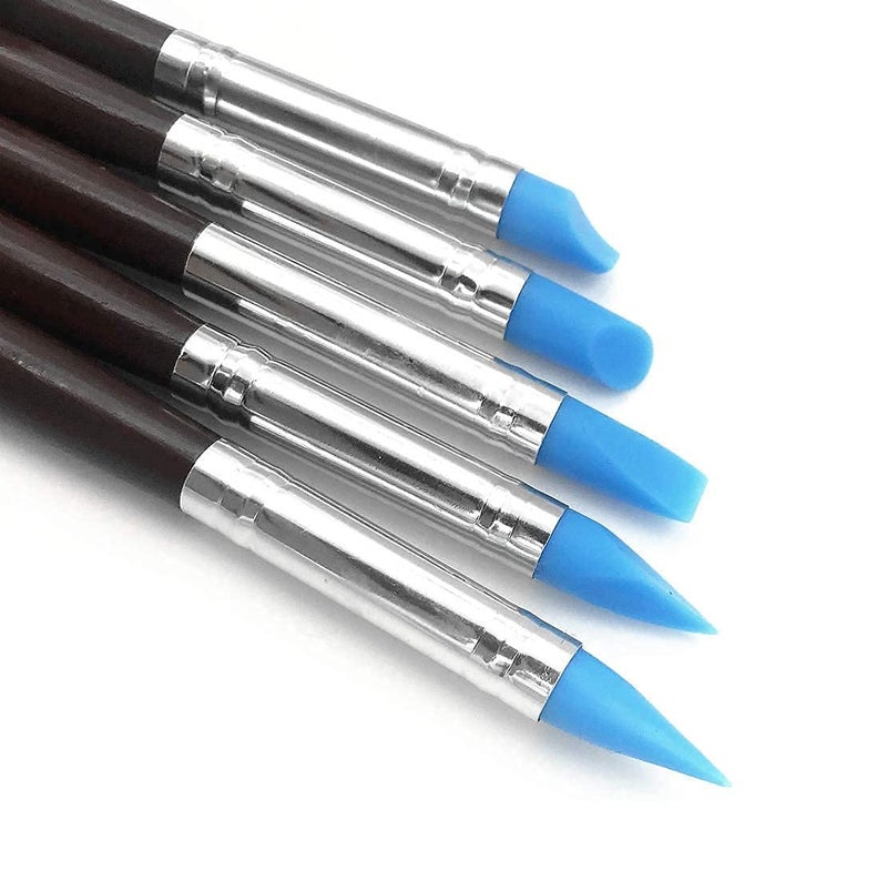deziine DEZIINE 5Pcs Polymer Clay Tools Carving Craft Brush Pottery Tools Clay Sculpture Nail Art Tools Pottery Ceramics Tool Color Shapers  - Image 5