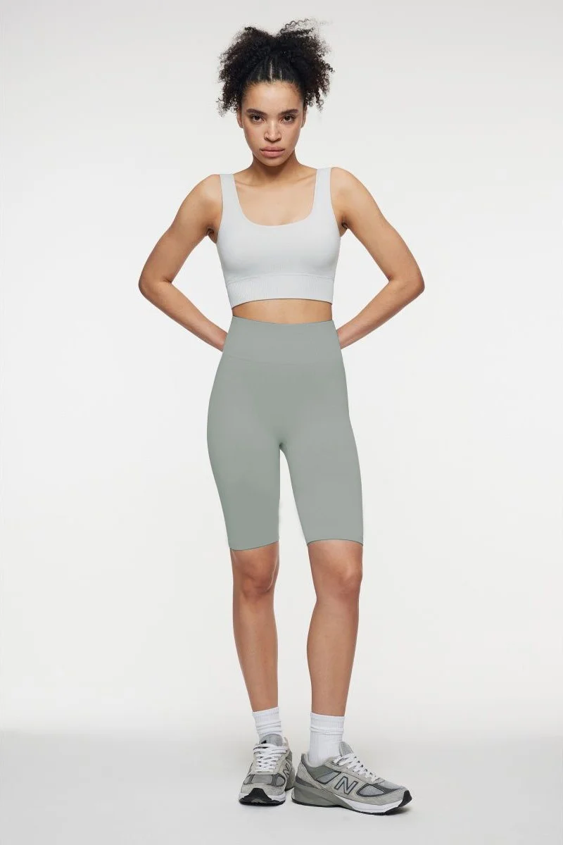 Mistirik Mystic Knitted Model Biker Shorts Straight Loose Push Up Effective Blue Color
