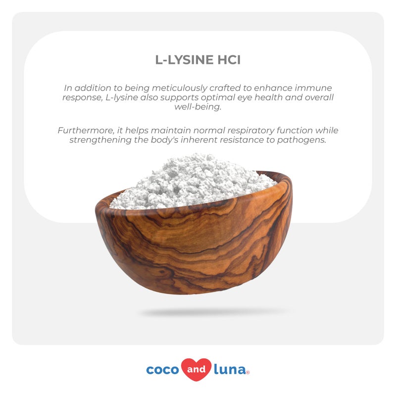 Coco and Luna L-Lysine Supplement for Cats 900mg/scoop - Cat Supplement for Sneezing and Runny Nose, Cold, Immune Support, Eye Function, and Respiratory Health – Lysine Powder - Image 3