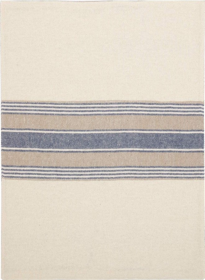 Piper Classics Doylestown Blue Placemats with Appliqued Grain Sack Stripe, Set of 4 Place Mats, Blue & Cream, Rustic Farmhouse, Vintage, Cottage, Country Kitchen Décor - Image 3