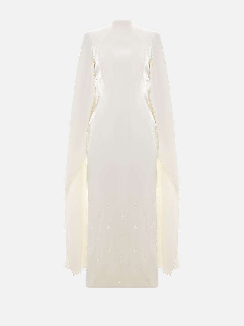 Lichi Maxi dress with loose sleeves and skirt embellishment - Image 2