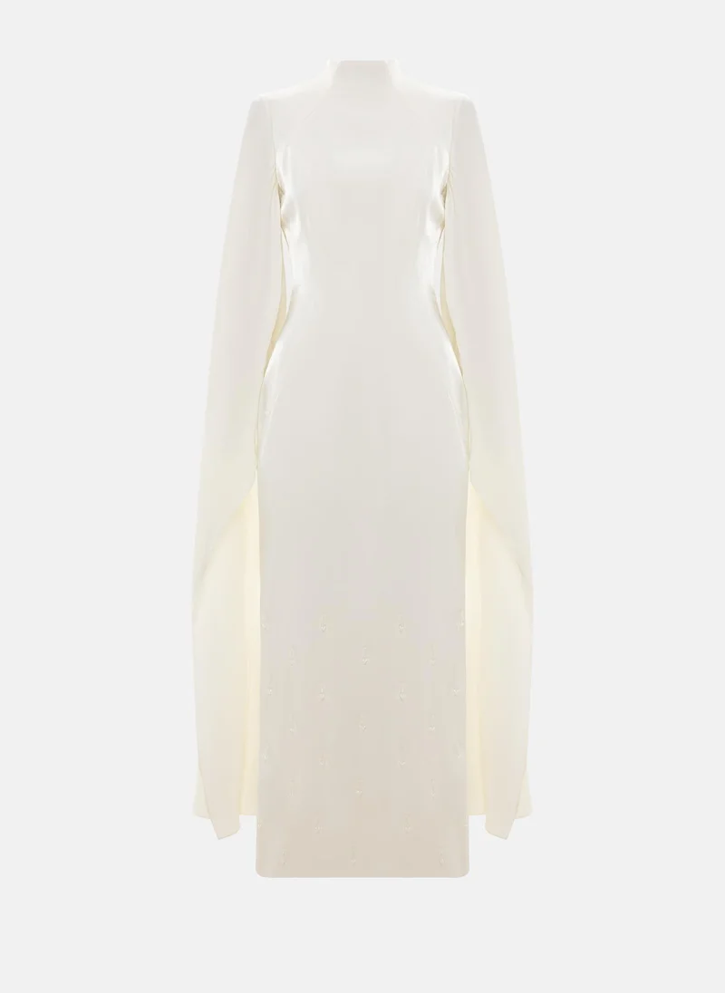 Lichi  Maxi dress with loose sleeves and skirt embellishment for Women | Best Price UAE