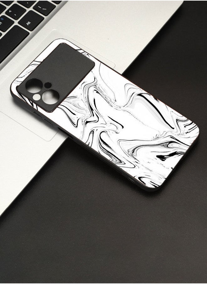 Okteq - TPU Protection and Hybrid Rigid Clear Back Cover Case Marble for Xiaomi Poco M5 / Xiaomi Poco M4 5G - Image 1