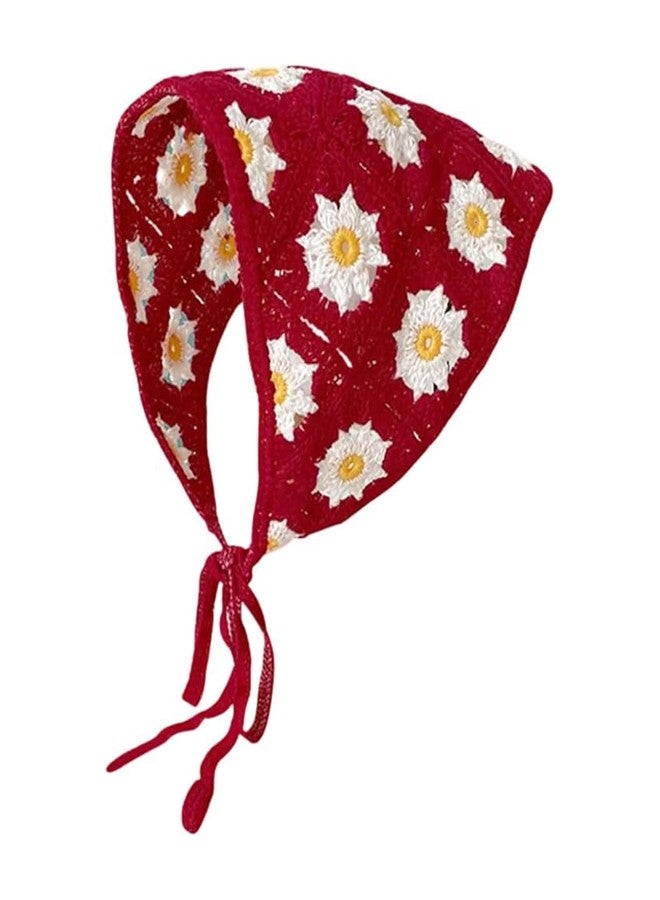 KalamkariX Crochet Headband for Women, Crochet Headband, Bandanas for Women, Stylish Head Scarf, Floral Bandana Scarf for All Occasions - Image 1