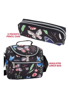 Wires 3 Piece Kids School Trolley Bag laptop compartment 2 Wheels With Lunch bag & Pencil Case  - Image 3