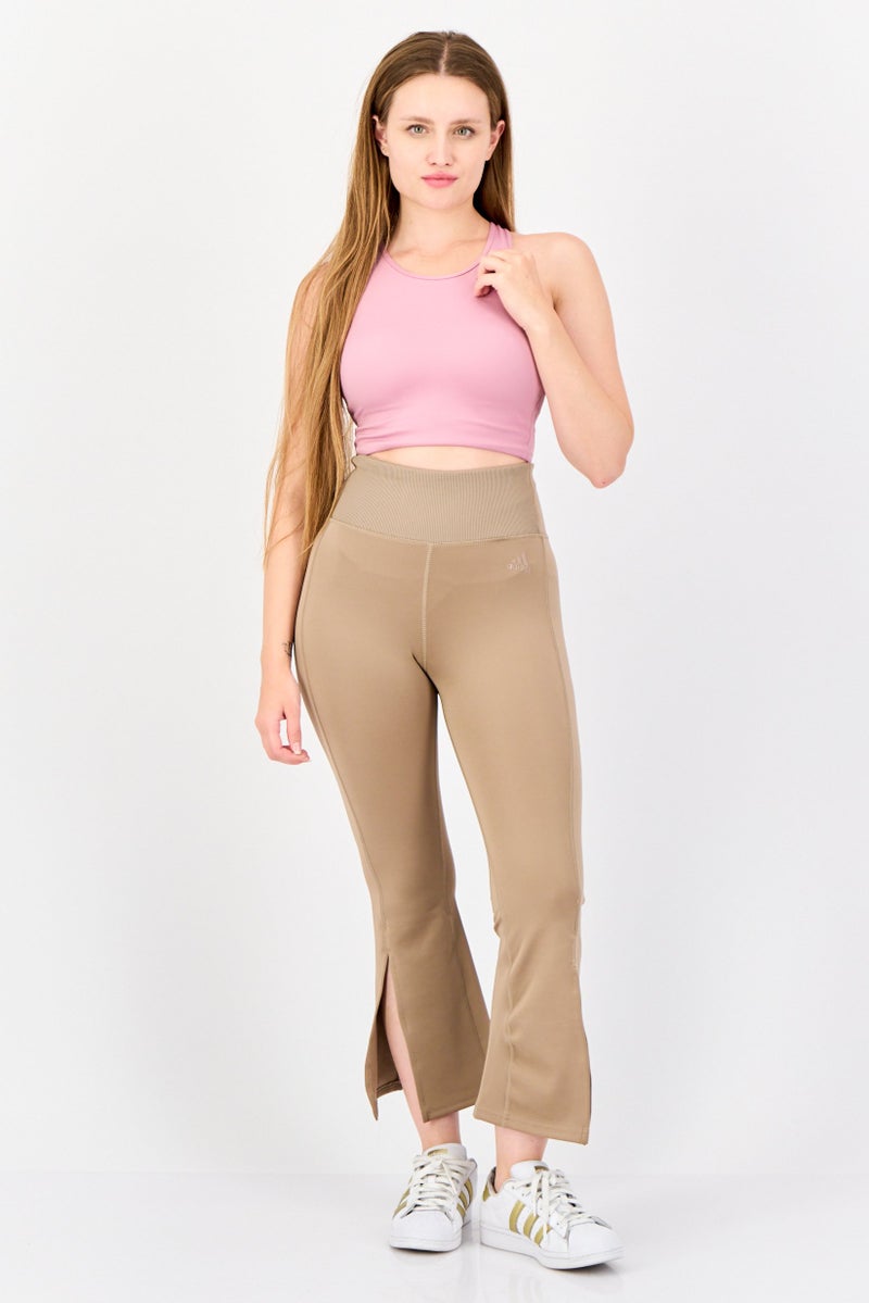 Adidas Women Sportswear Fit Outdoor Leggings, Tan  - Image 4
