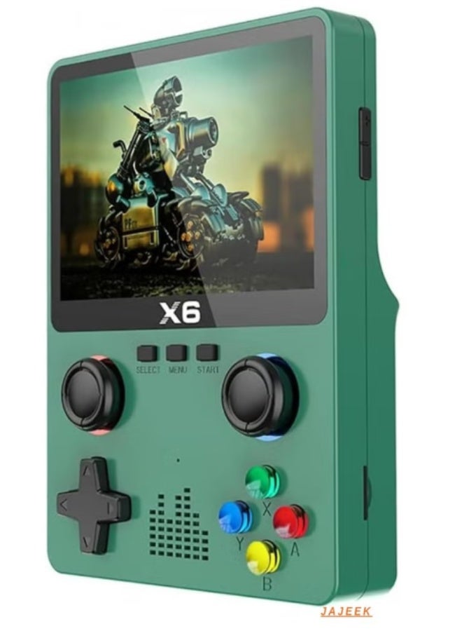 Portable video game console, X6 handheld game controller – retro games with 32GB storage, over 10,000 classic games, 3.5-inch IPS screen, multi-platform emulator, portable and fun for all ages - Image 1
