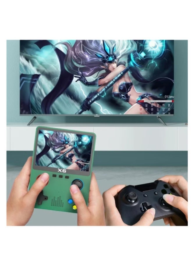 Portable video game console, X6 handheld game controller – retro games with 32GB storage, over 10,000 classic games, 3.5-inch IPS screen, multi-platform emulator, portable and fun for all ages - Image 3