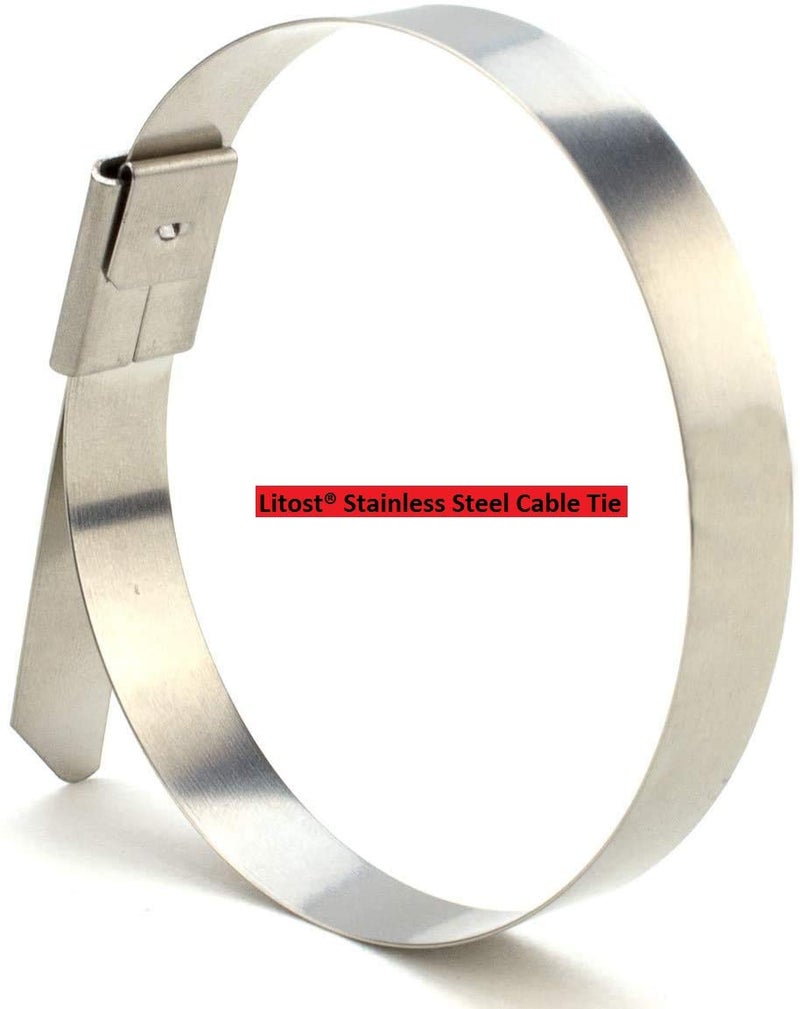 Litost® Stainless Steel Cable Tie Ball Lock Type SS316 (Uncoated) SS Locking Cable Zip Tie Size 100MM /4 Inch/Pack of = 25 Nos. - Image 2