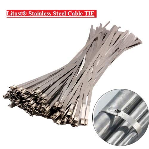 Litost® Stainless Steel Cable Tie Ball Lock Type SS316 (Uncoated) SS Locking Cable Zip Tie Size 100MM /4 Inch/Pack of = 25 Nos. - Image 4