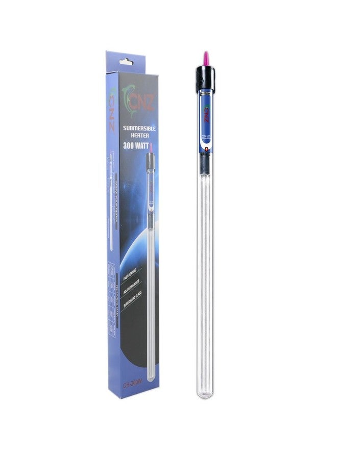 CNZ Aquarium Quartz Glass Submersible Heaters 300 W, Clear (CH-300W) - Image 1
