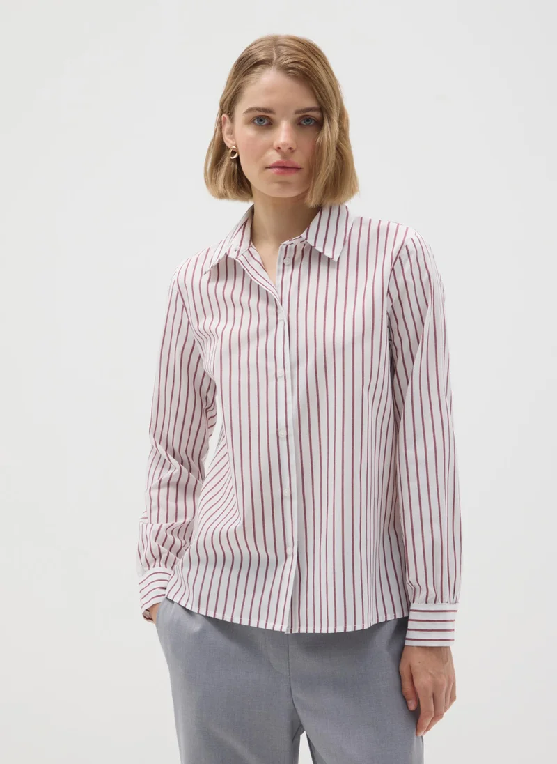 Ovs MULTICOLOUR COTTON BLEND SLIM FIT SHIRT