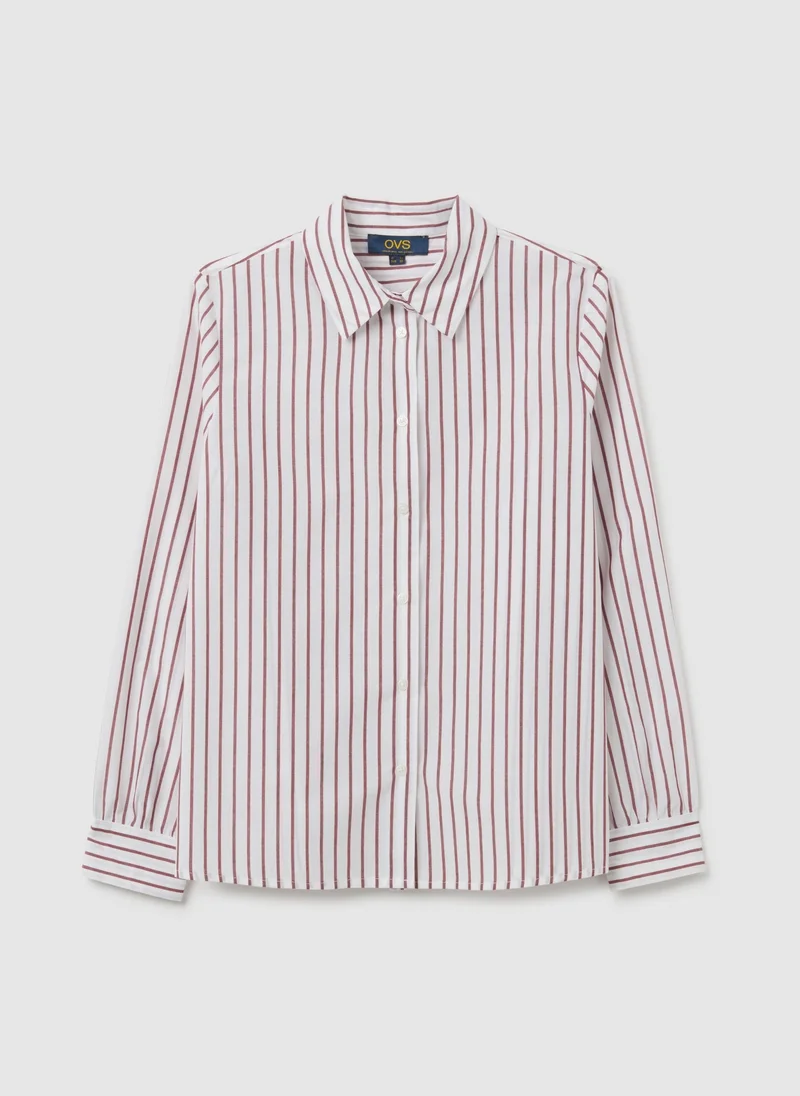 Ovs  MULTICOLOUR COTTON BLEND SLIM FIT SHIRT for Women | Best Price UAE