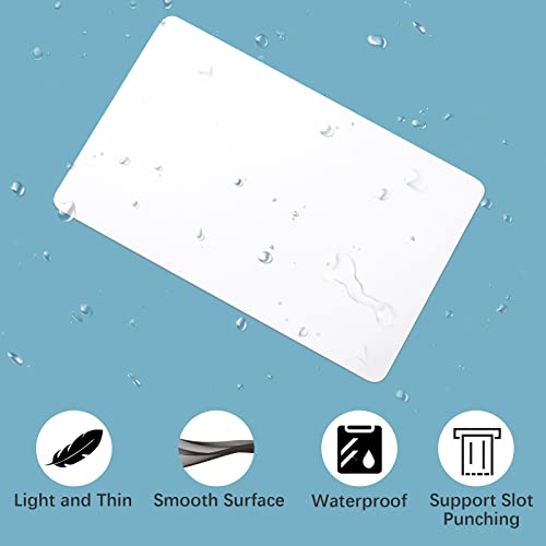 CAETOUNG 100 Pack Premium Blank PVC Cards, CAETOUNG CR80 30 Mil Graphic Quality White Plastic Cards for Photo ID Badge Printers - Image 3
