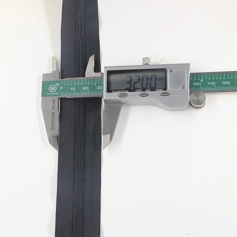 Leekayer #5 Antique Brass Metallic Nylon Coil Zippers by The Yard Bulk 10 Yards (Brown Tape with 25pcs Brass Sliders for DIY Sewing Tailor Craft Bag(Brown) - Image 4