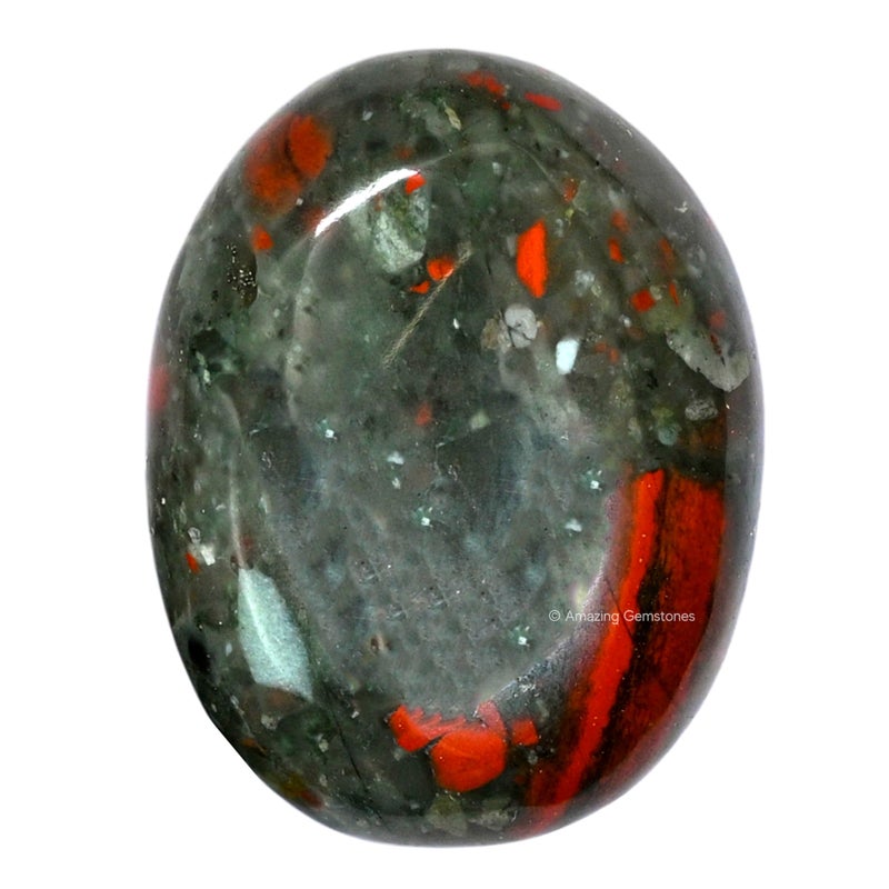 Amazing Gemstone African Bloodstone Crystals and Healing Stones Large Palm Stone Crystals Piedra Crystal for Good Luck Positive Energy Meditation Unique Stocking Stuffers and Birthday Gifts for Women Men 