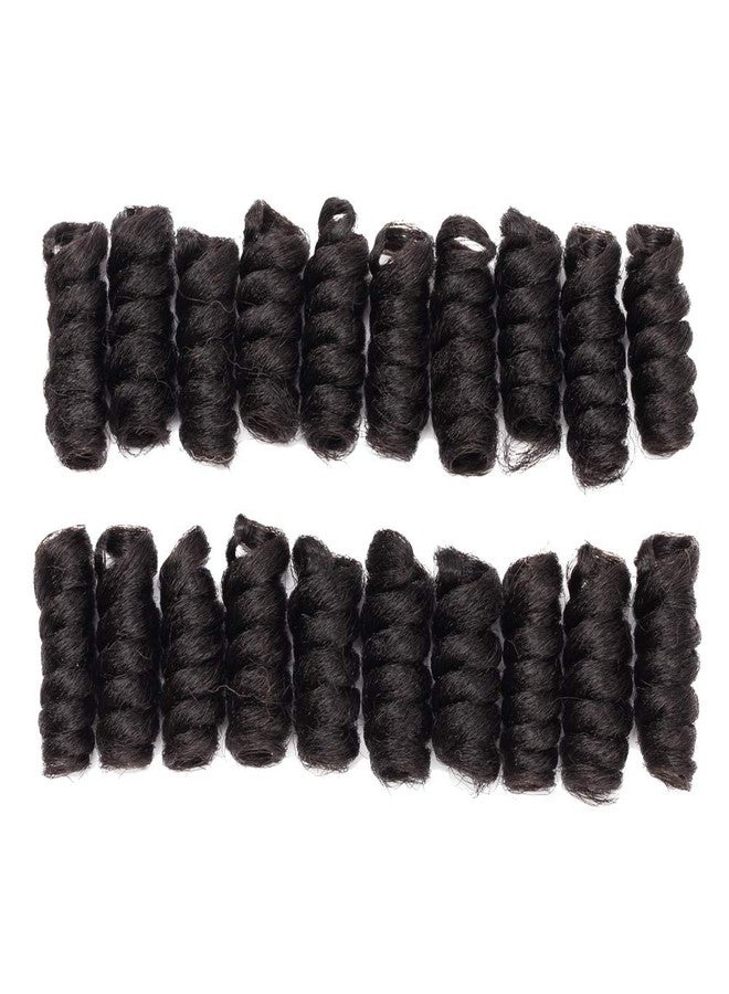 S-noilite [5 packs] Short Curls Crochet Hair Braids for Black Women 12mm Jamaican Bounce Curls Jump Wand for DIY Mohawk Afro Twist Braided Wigs Braiding Hair Extensions (10",Dark Brown) - Image 5