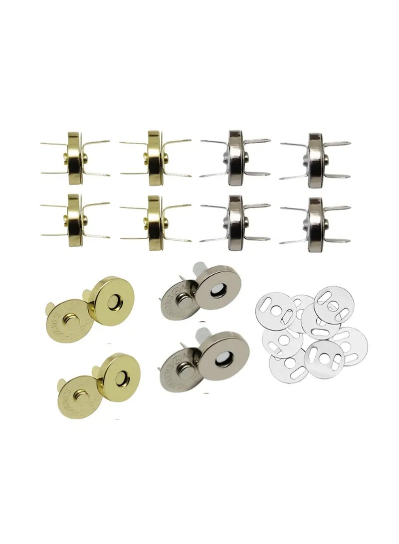 25pcs 18mm Metal Thin Magnetic Snap Buttons For Sewing Wallets Handbags Craft Wallet Accessories Material Buttons (Silver)  - Image 3