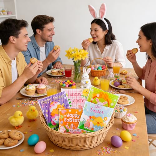 Nelisylux Easter Treat Bags, 100 PCS Self Sealing Clear Easter Goodie Bags, Plastic Easter Cellophane Candy Cookie Snack Goody Gift Bags for Easter Spring Holiday Party Favors Supplies Gift Giving Decorations - Image 5
