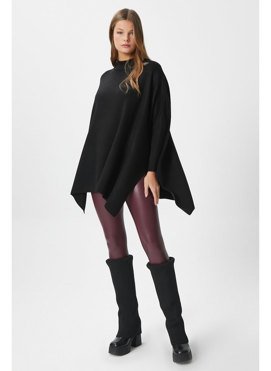 Ritnice - Women's Zenta Oversize Side Slit Black Knit Sweater - Image 1